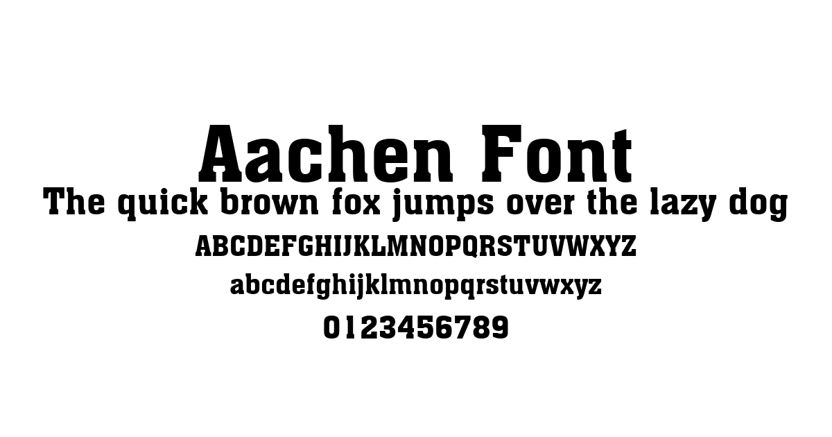 Aachen Font font preview