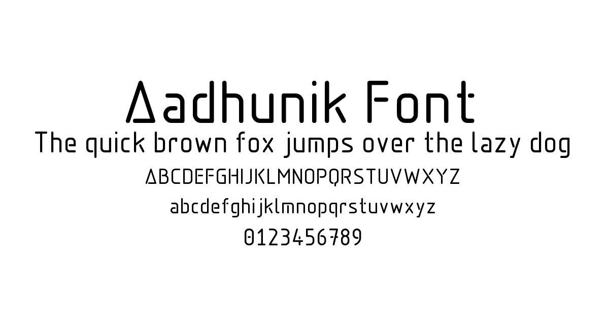 Aadhunik Font preview