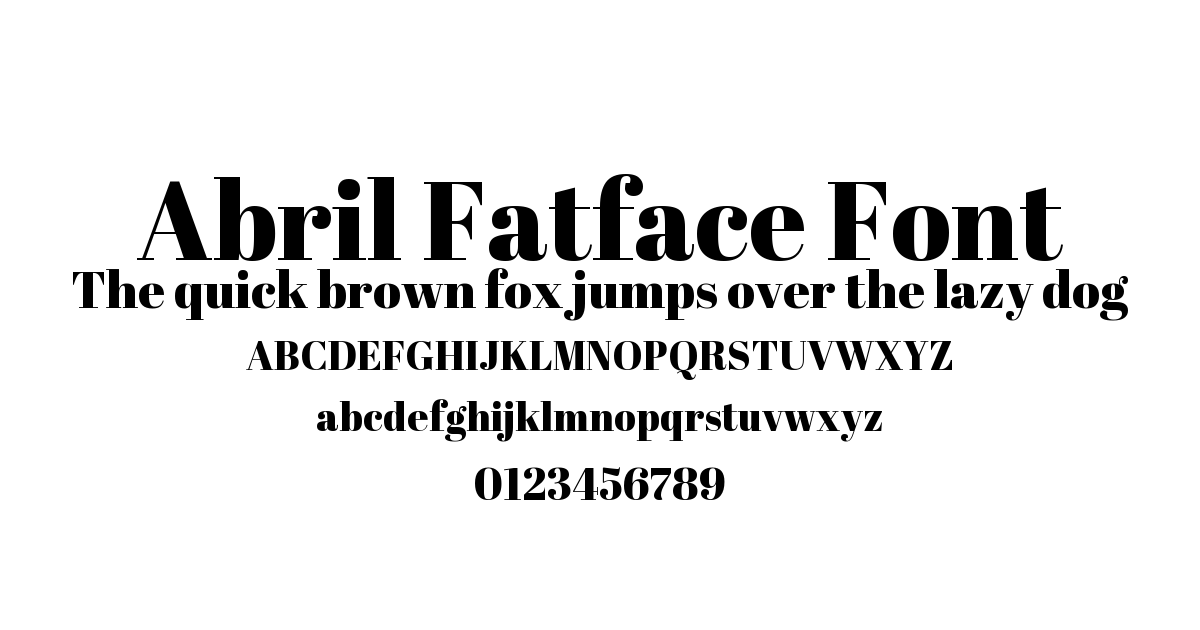 Abril Fatface Font font preview
