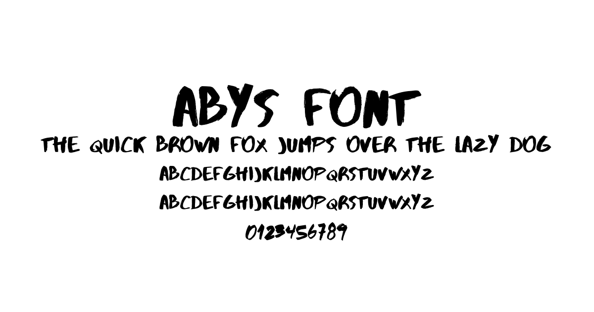 Abys Font font preview