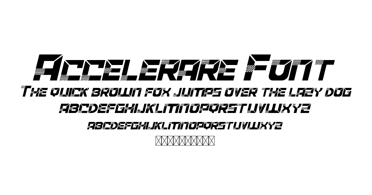 Accelerare Font font preview