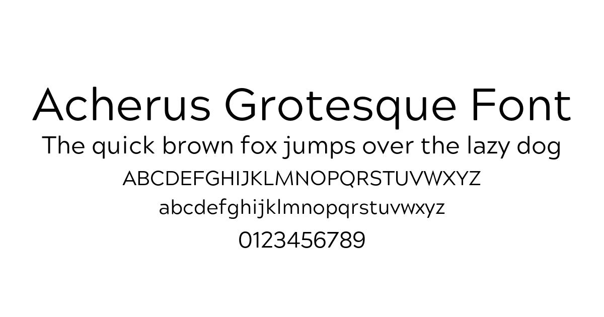 Acherus Grotesque Font font preview