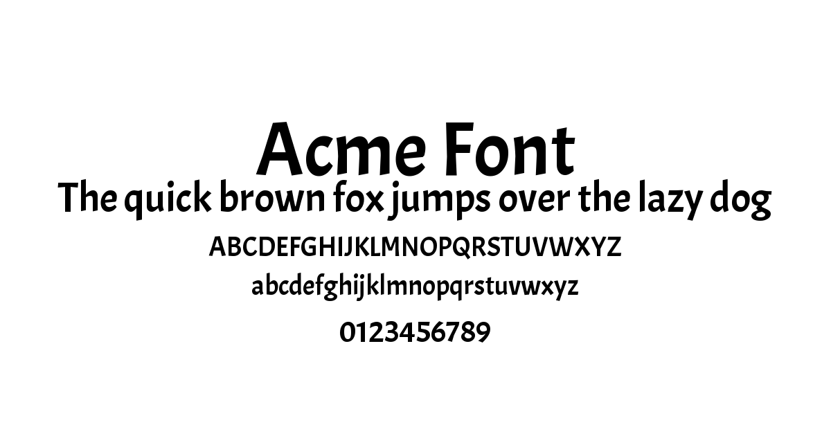 Acme Font font preview