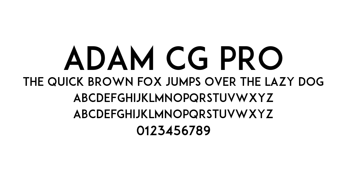 Adam Cg Pro font preview