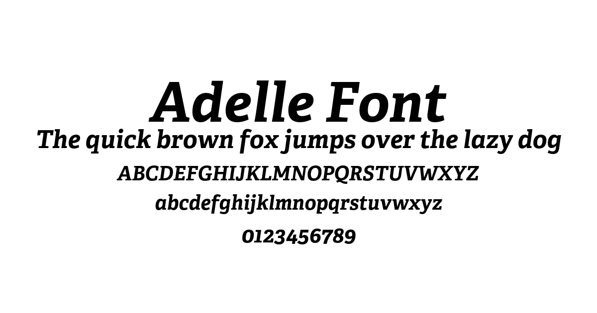 Adelle Font preview