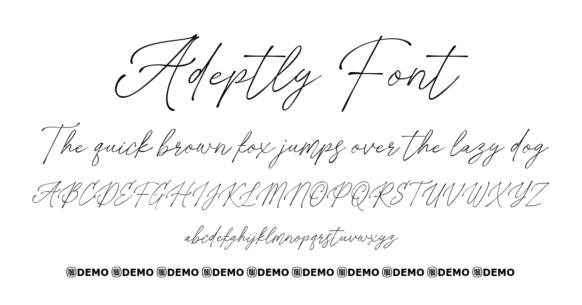 Adeptly Font preview