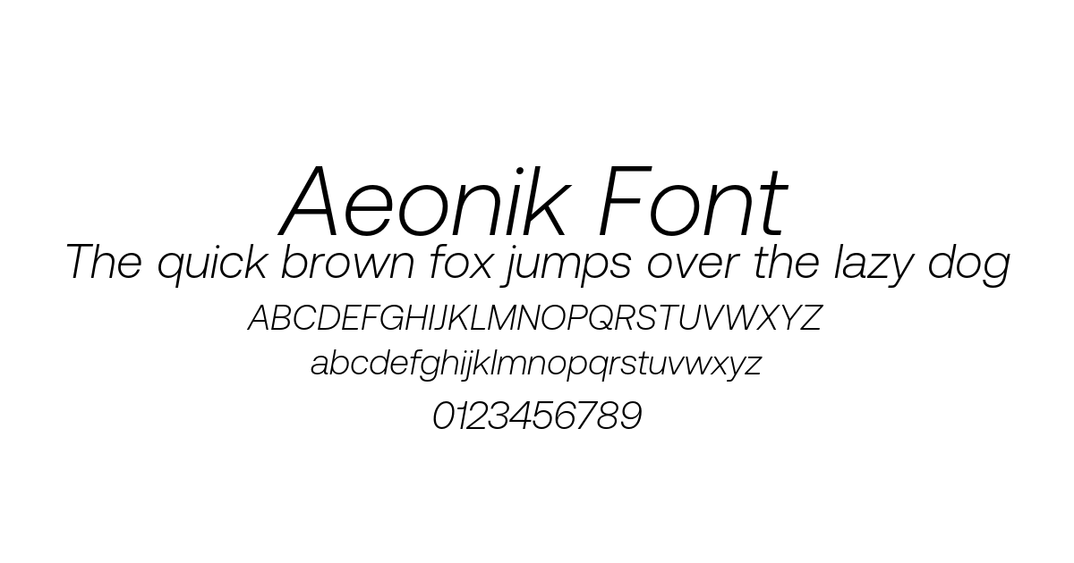 Aeonik Font font preview