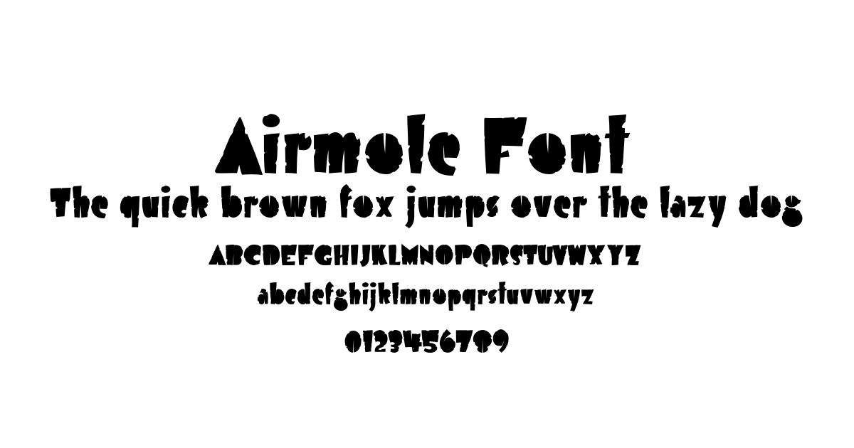 Airmole Font font preview