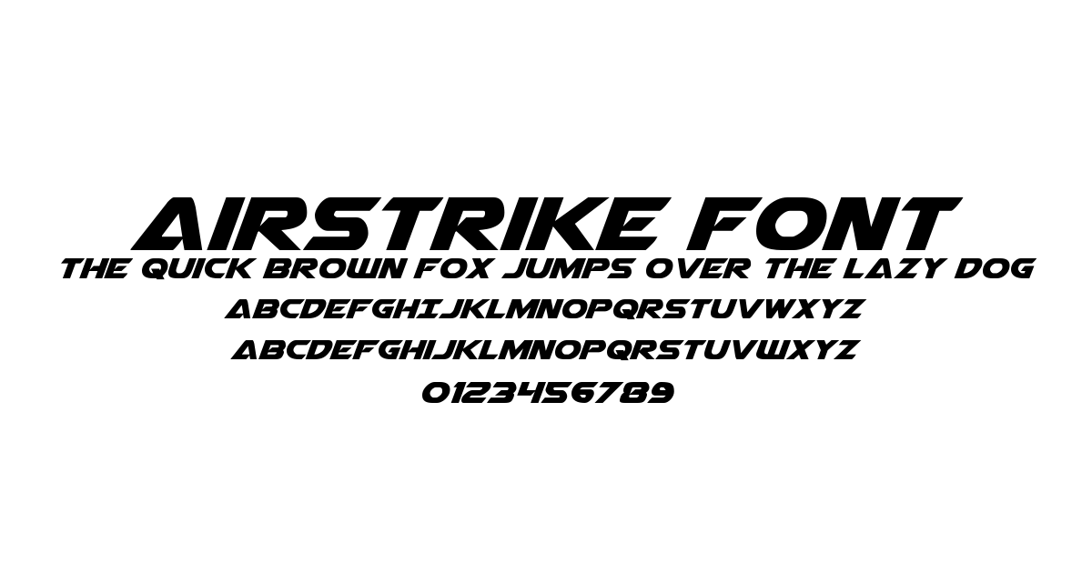 Airstrike Font preview