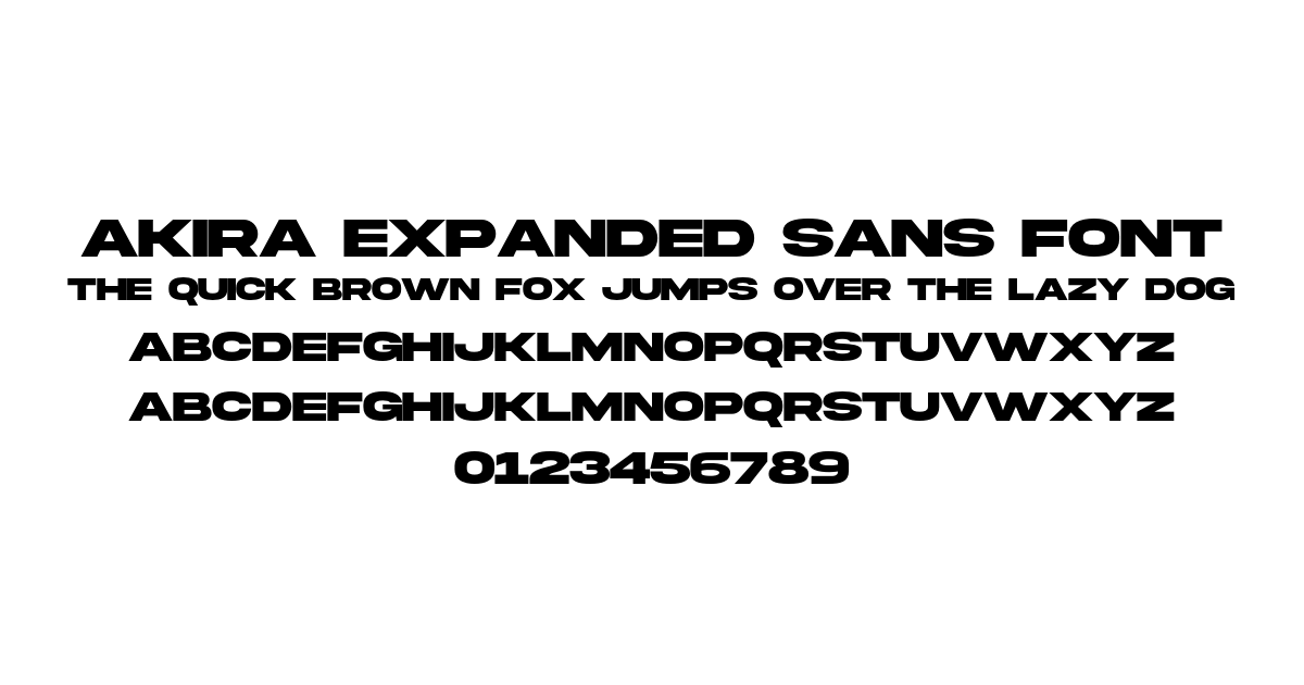 Akira Expanded Sans Font preview