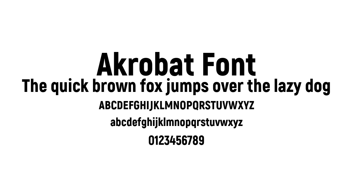 Akrobat Font preview