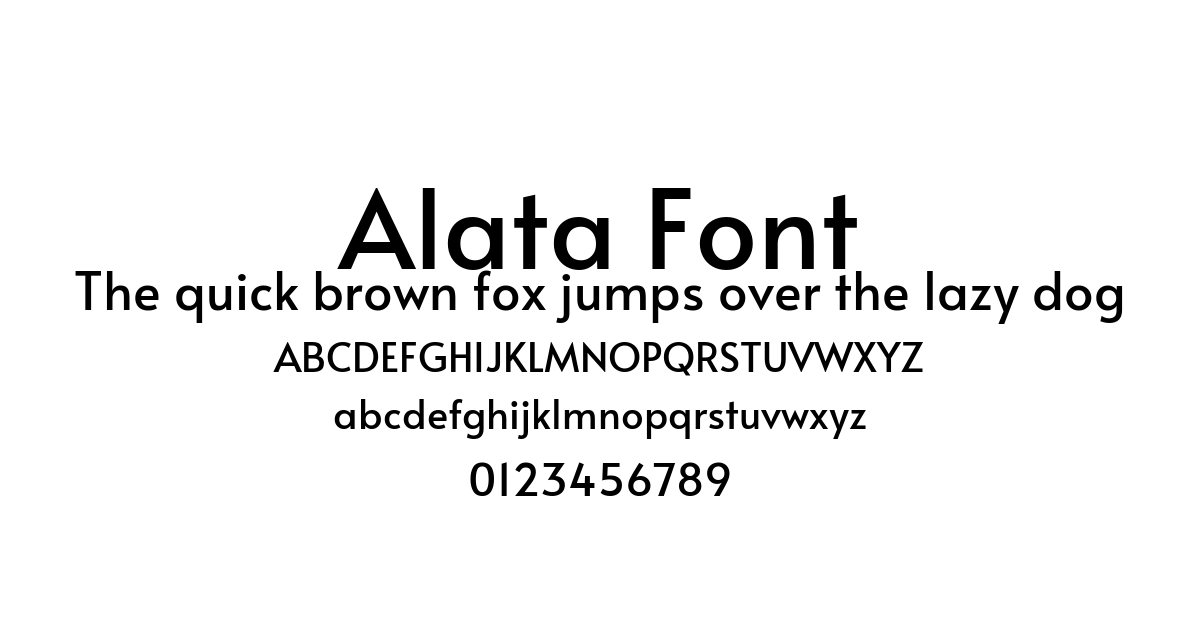 Alata Font font preview