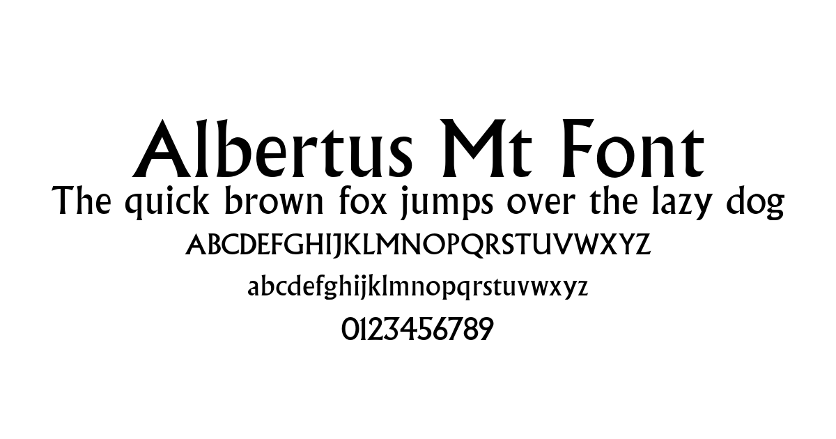 Albertus Mt Font preview