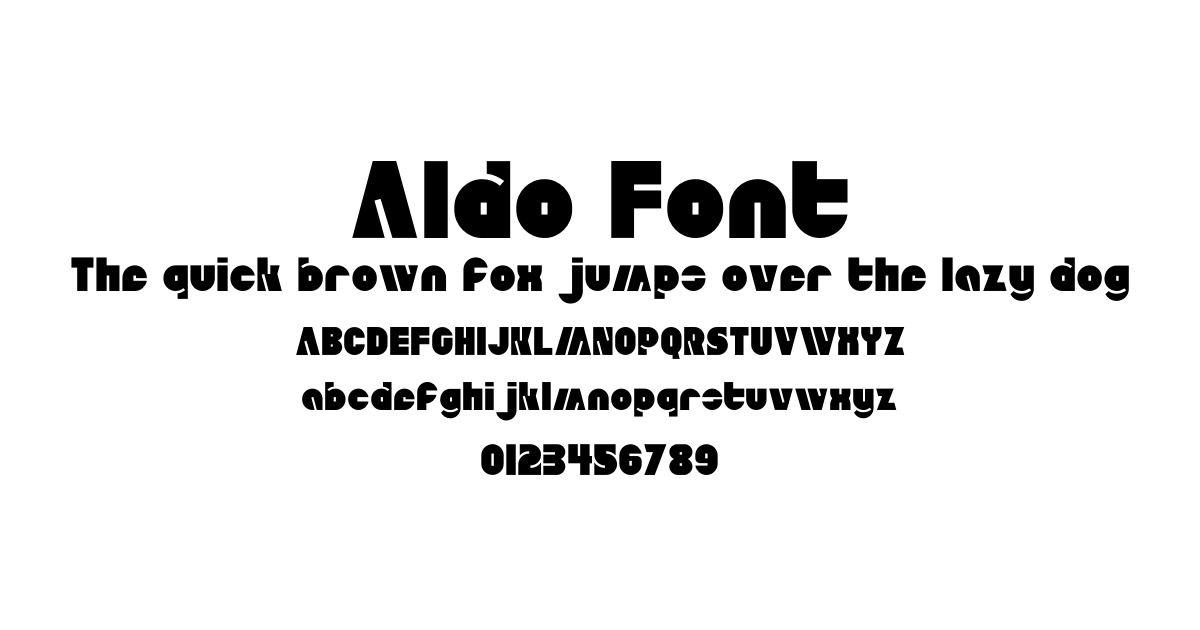 Aldo Font font preview