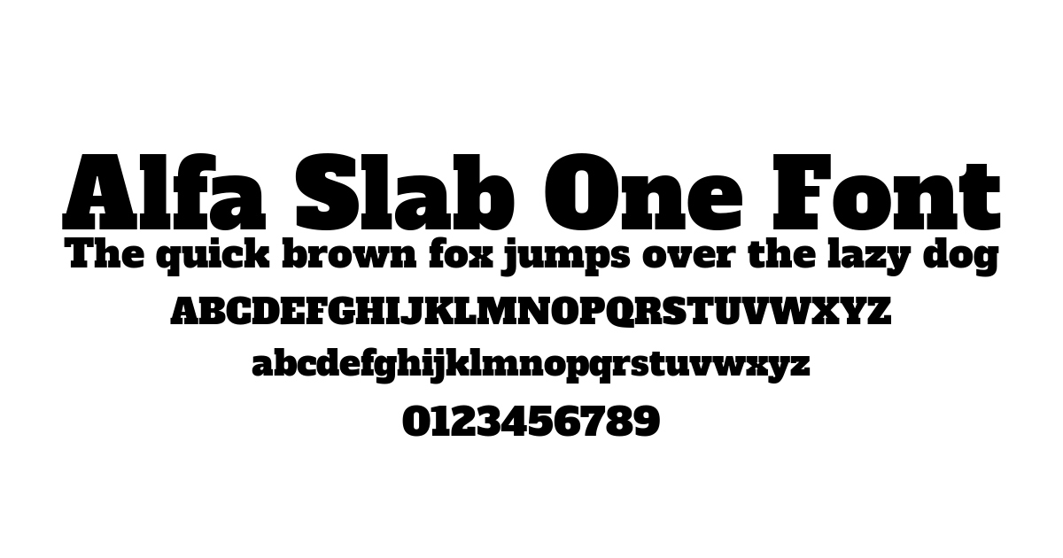 Alfa Slab One Font font preview