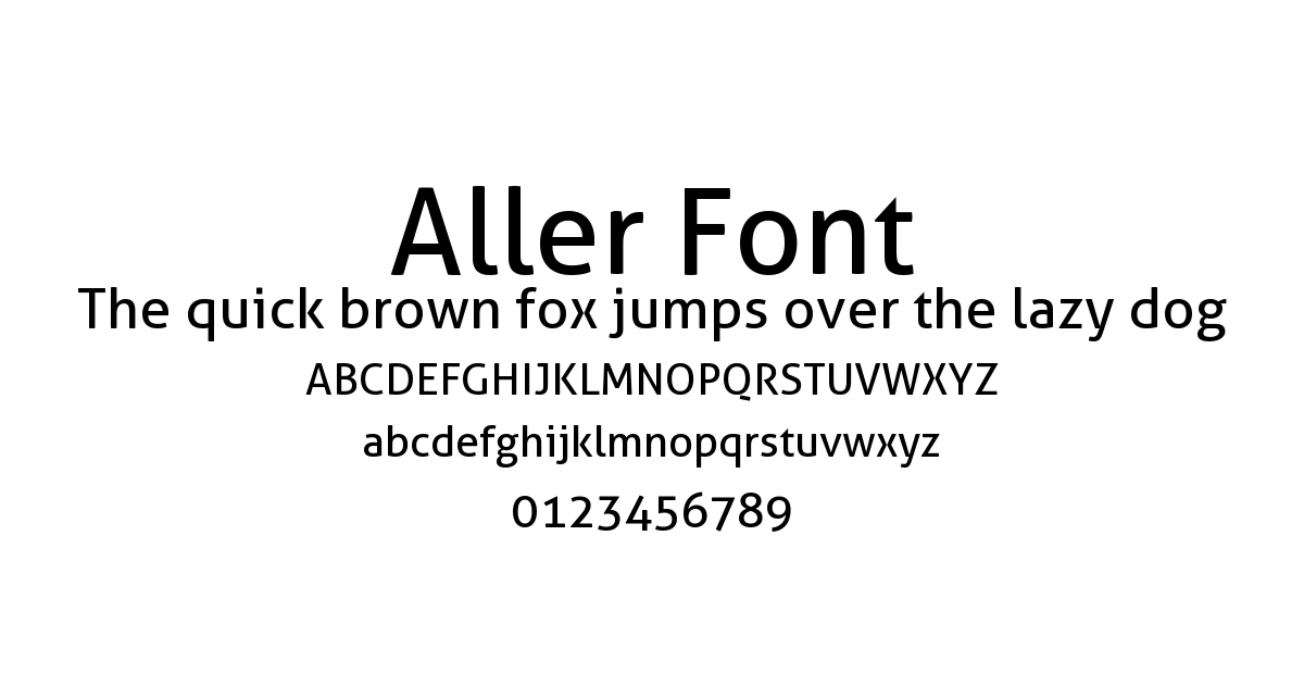 Aller Font font preview