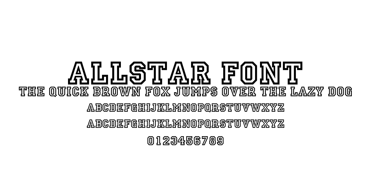Allstar Font preview