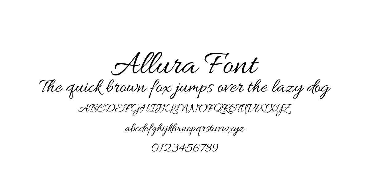 Allura Font font preview