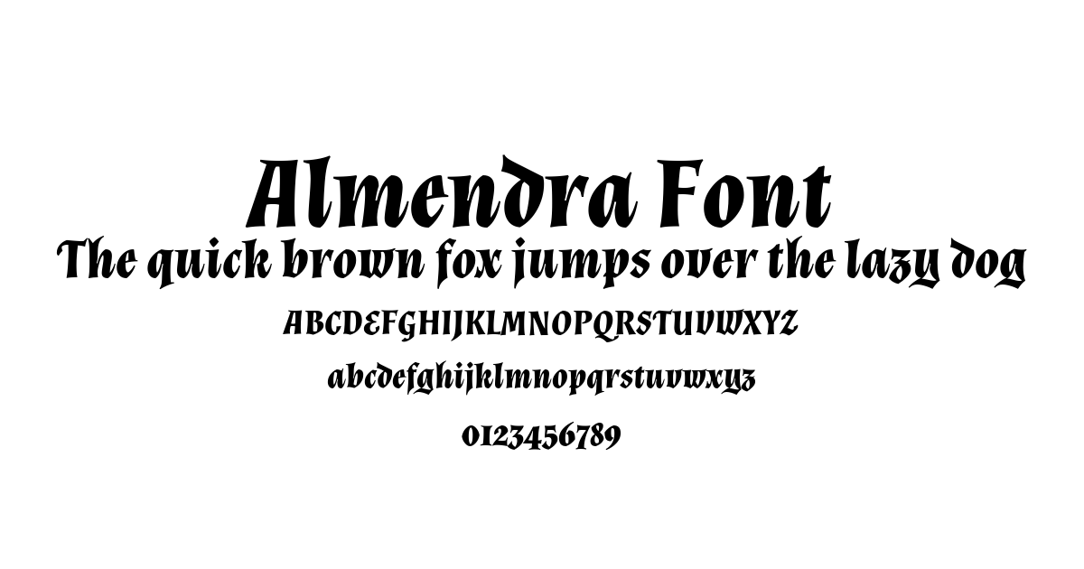 Almendra Font font preview