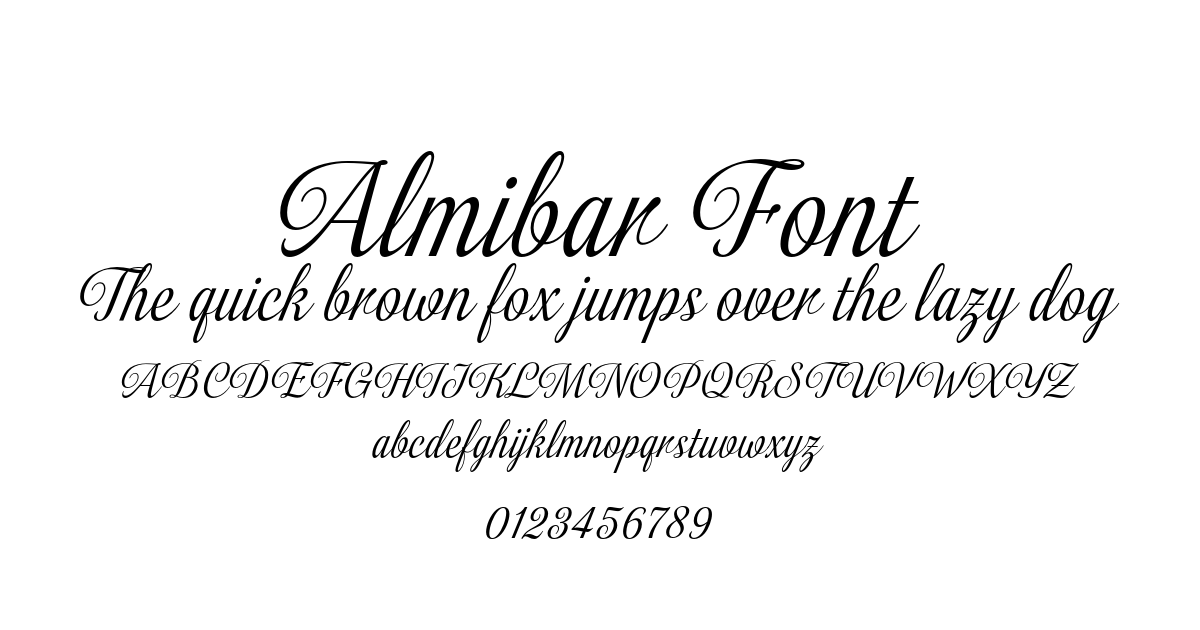 Almibar Font preview