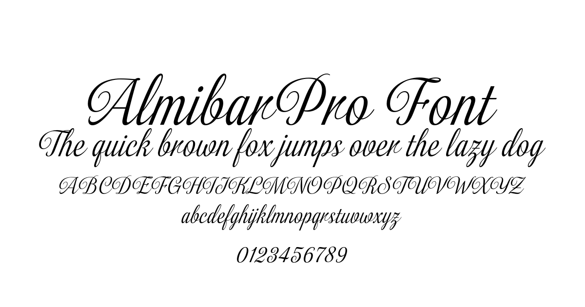 AlmibarPro Font font preview