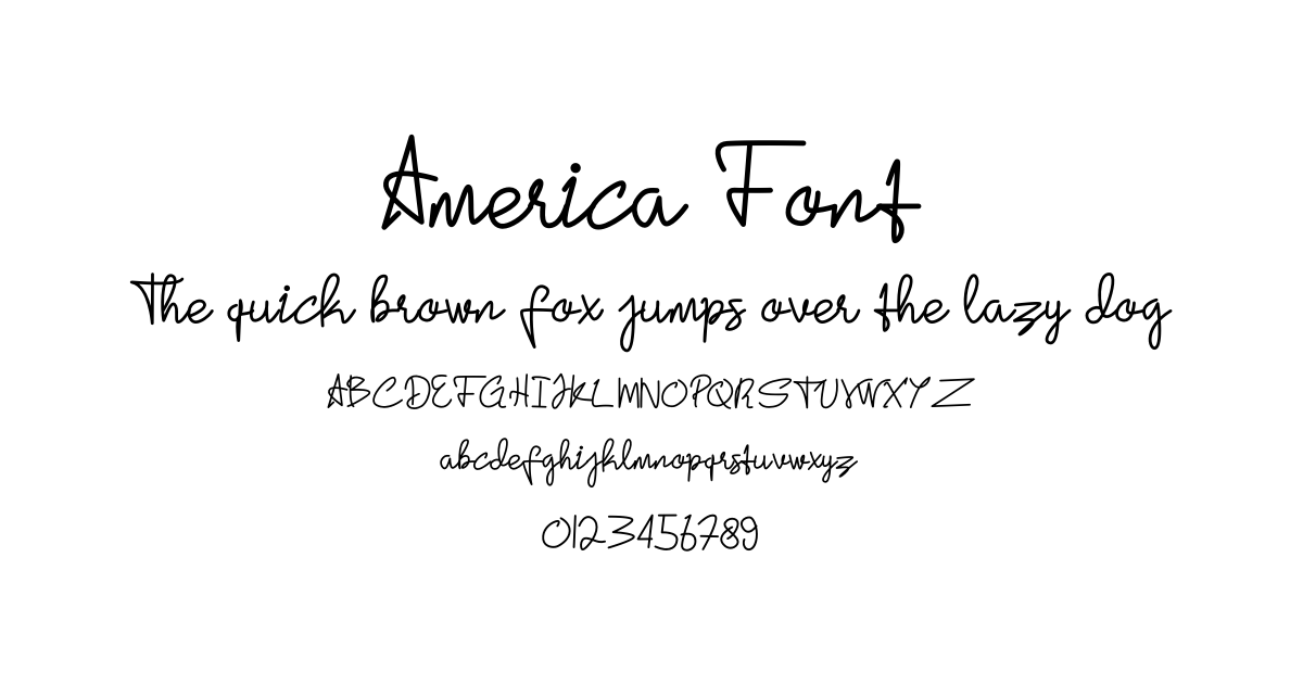 America Font preview
