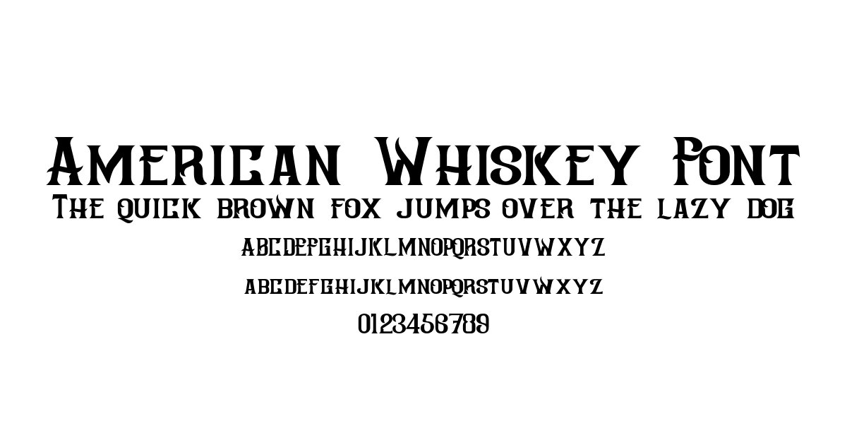 American Whiskey Font preview