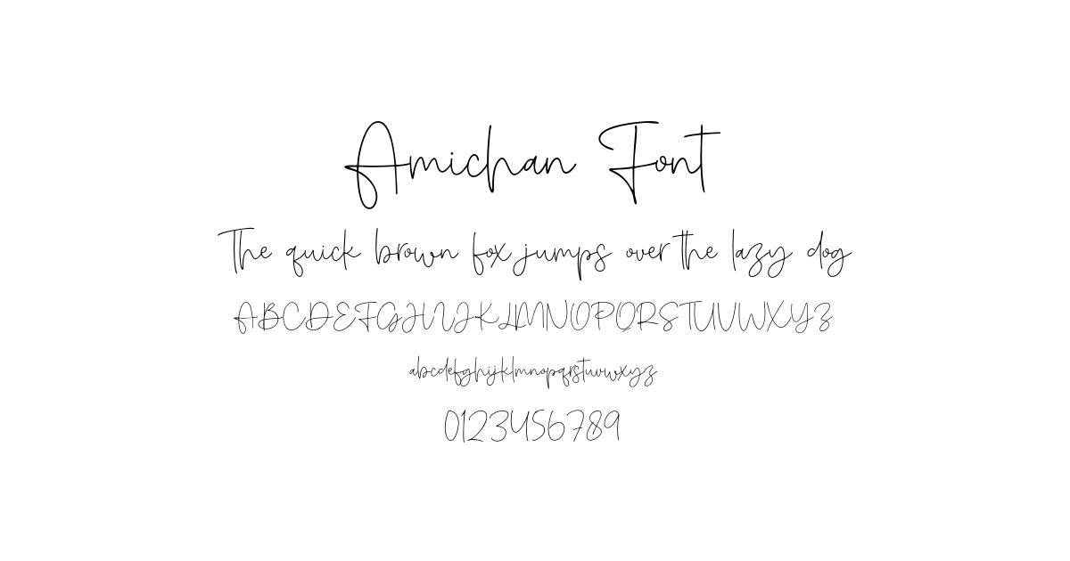 Amichan Font font preview