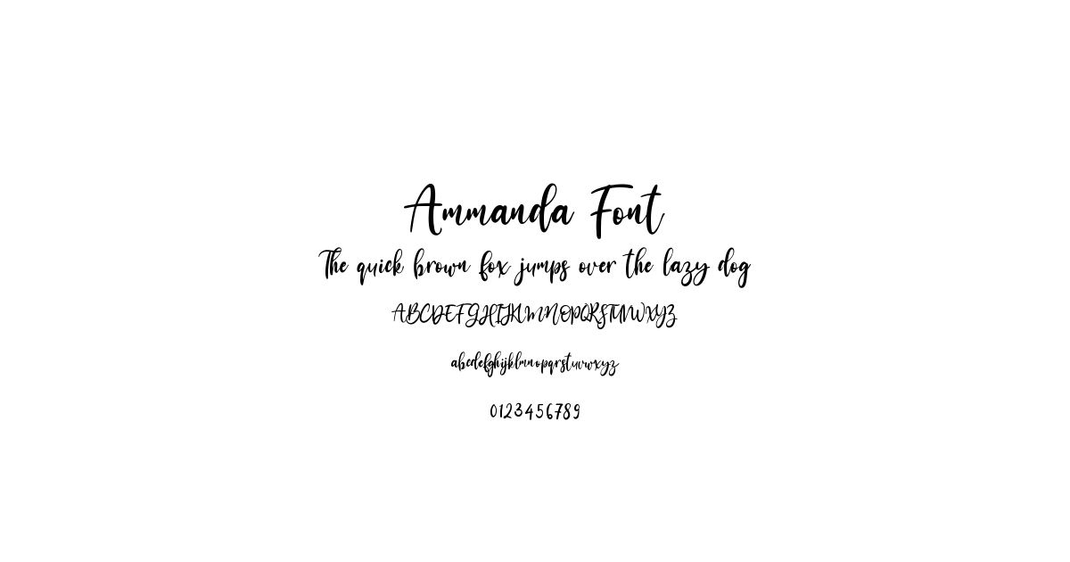 Ammanda Font preview