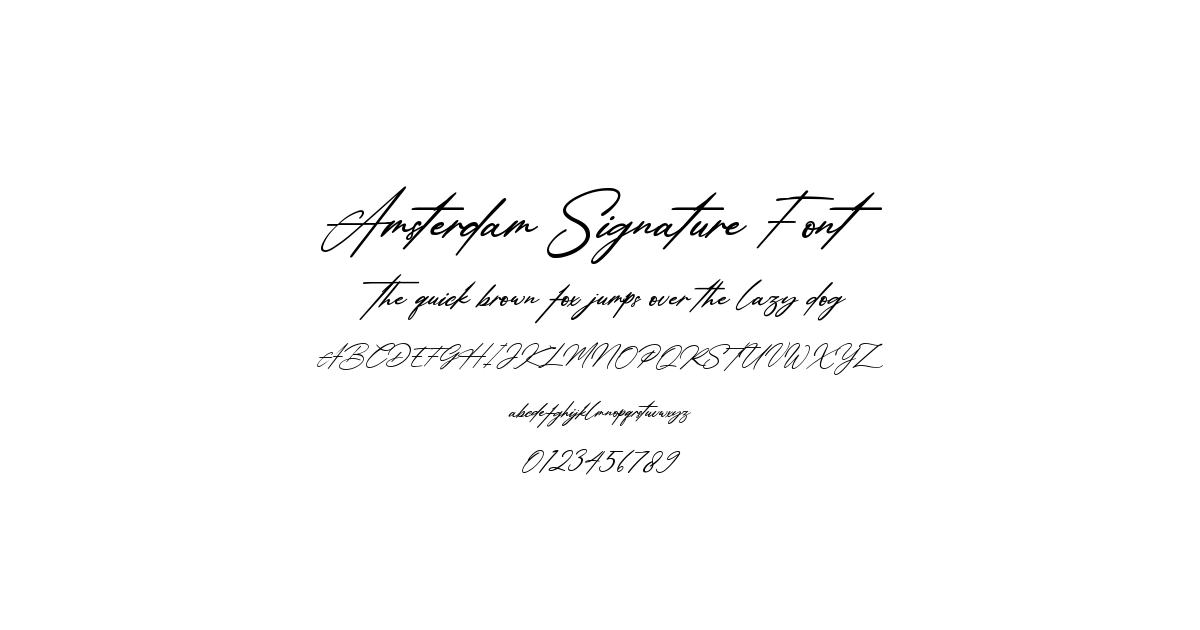 Amsterdam Signature Font font preview