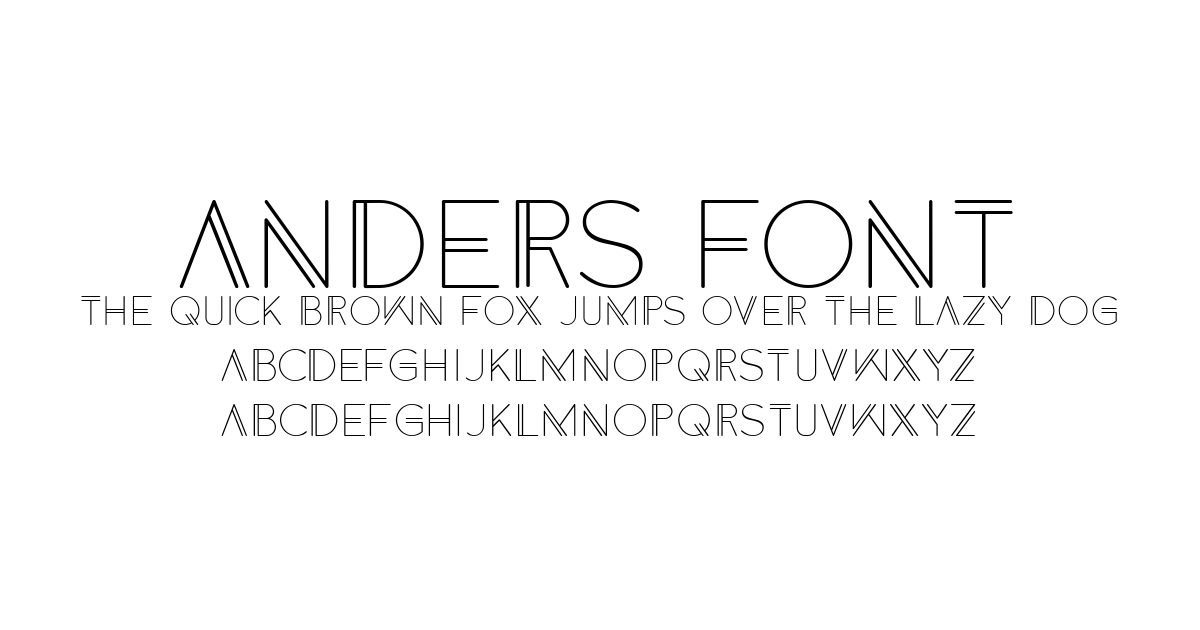 Anders Font font preview
