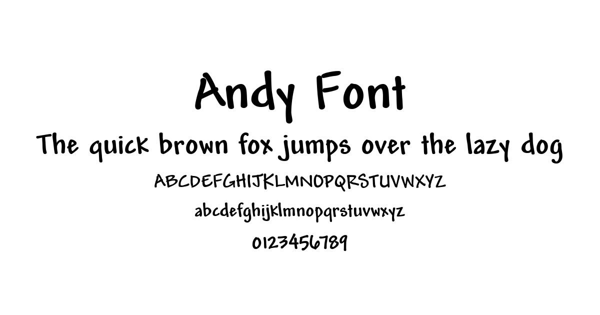 Andy Font font preview