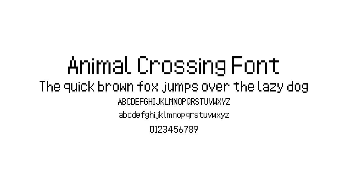 Animal Crossing Font font preview