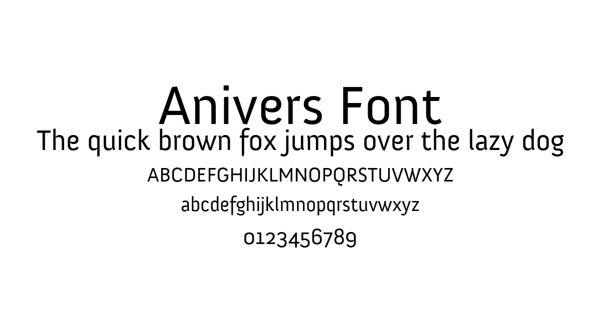 Anivers Font font preview