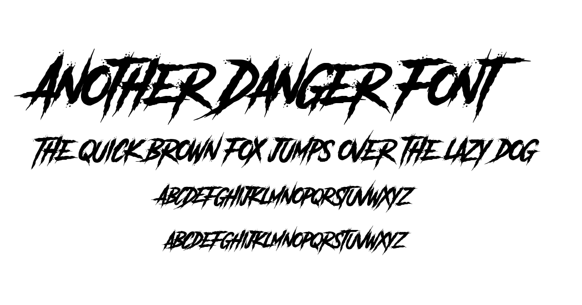 Another Danger Font preview