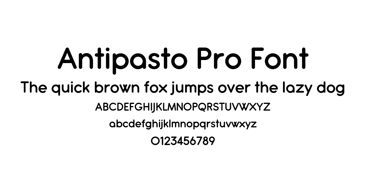 Antipasto Pro Font font preview