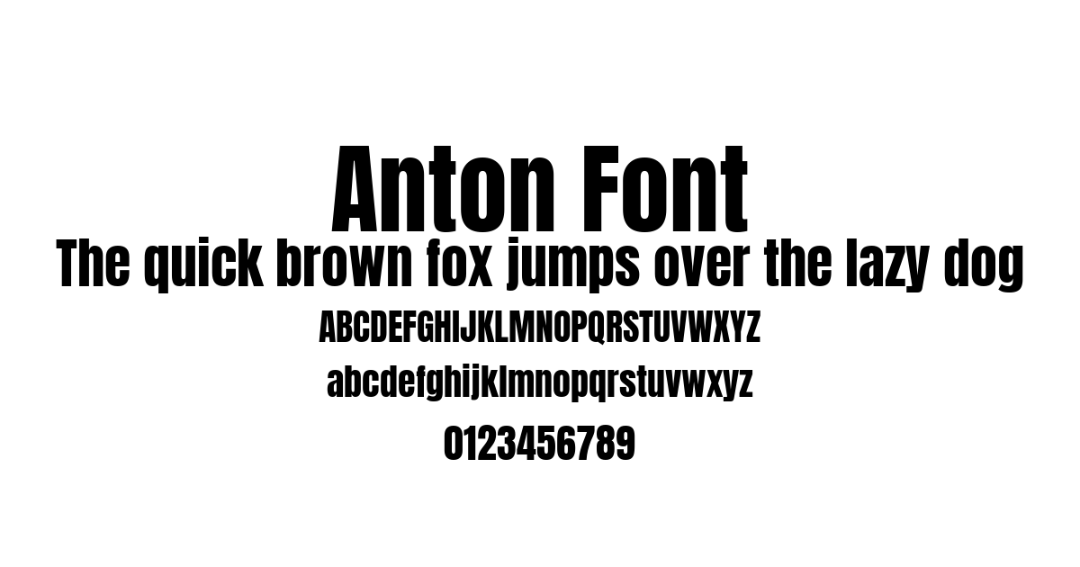 Anton Font preview