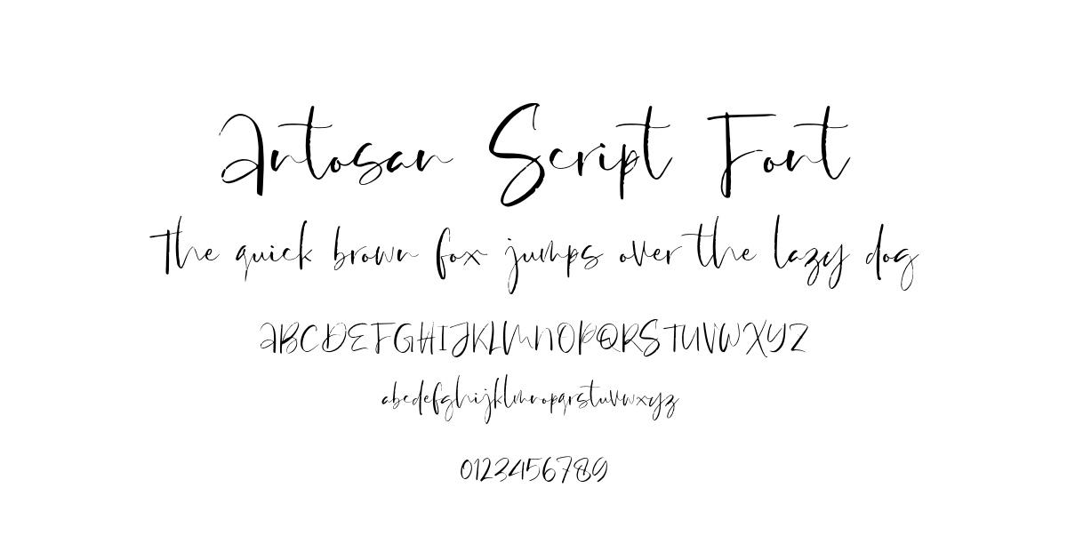 Antosan Script Font font preview