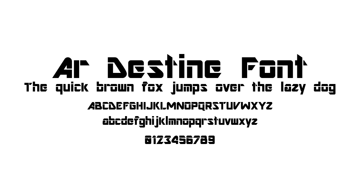 Ar Destine Font font preview