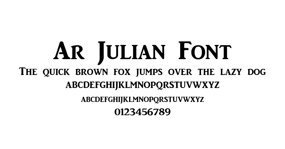 Ar Julian Font font preview