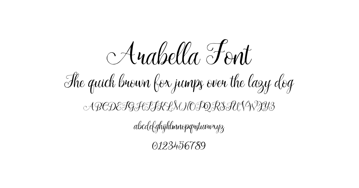 Arabella Font font preview