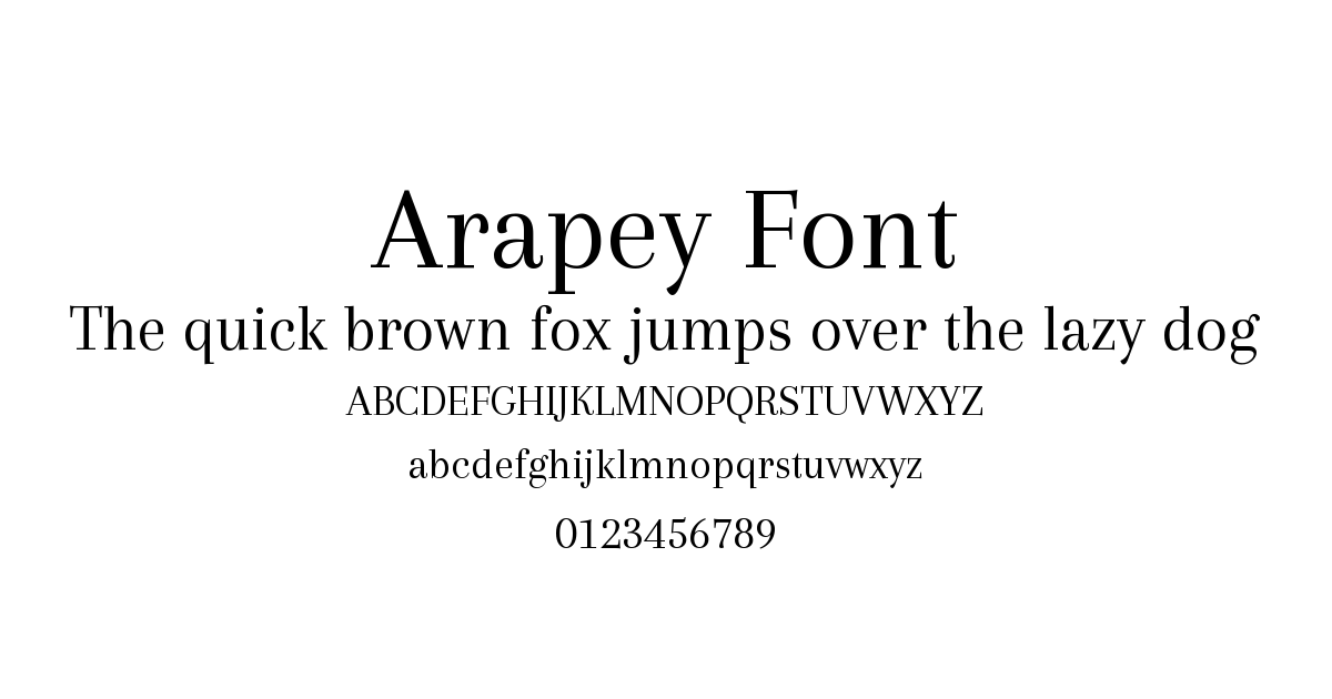 Arapey Font font preview