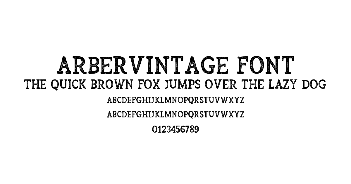 ArberVintage Font font preview