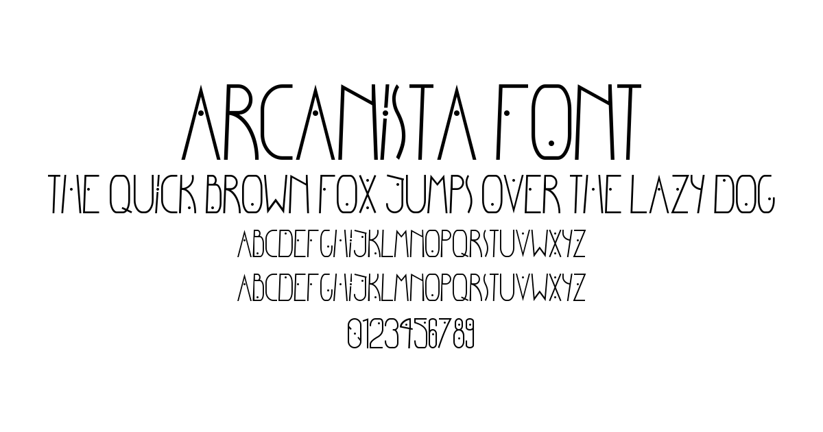 Arcanista Font font preview