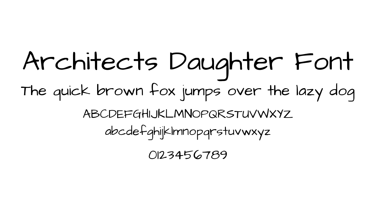 Architects Daughter Font font preview