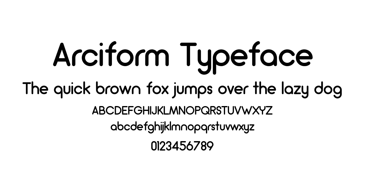 Arciform Typeface font preview