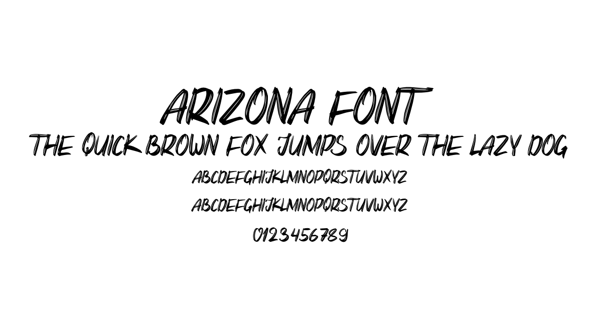 Arizona Font font preview