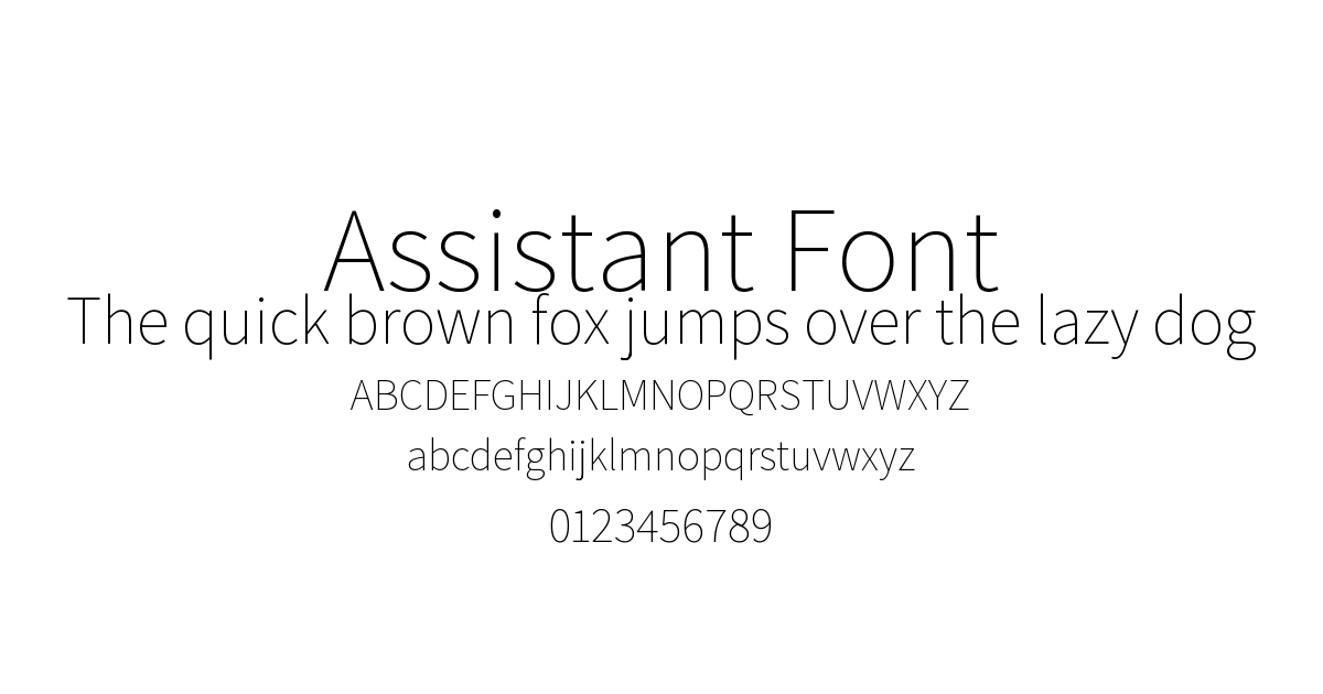 Assistant Font font preview