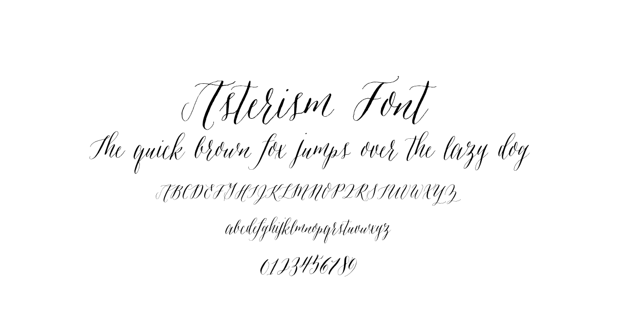 Asterism Font font preview