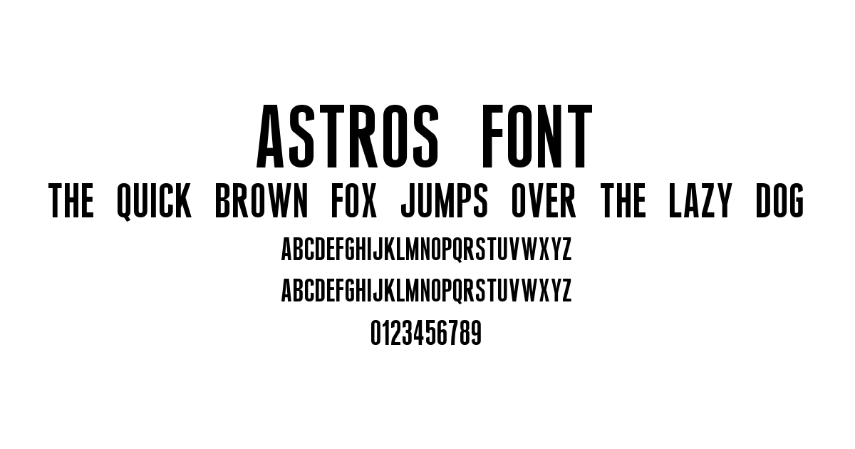 Astros Font font preview